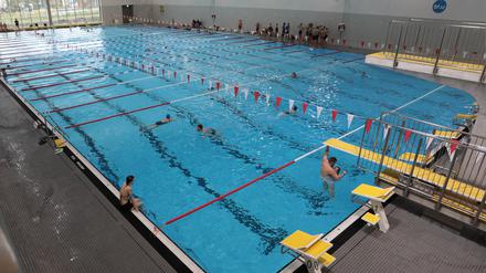 Die Schwimmhalle „blu“ am Brauhausberg.