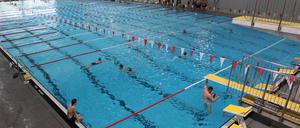 Die Schwimmhalle „blu“ am Brauhausberg.