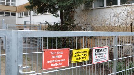 Zäune begrenzen die Auslauffläche der "Huta".