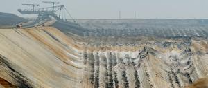 Der Braunkohletagebau Welzow-Süd in der Lausitz. 