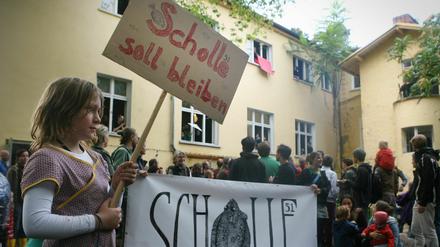 Bereits 2014 demonstrierten "Scholle 51"-Unterstützer für den Erhalt des Künstlerzentrums. 
