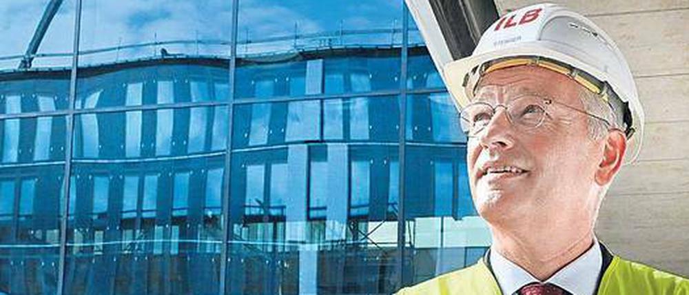 Baustelle ILB. Der Chef der Investitionsbank Tillmann Stenger hat den Umzug in den ILB-Neubau in Potsdam längst hinter sich gebracht. Andere Baustellen bleiben.