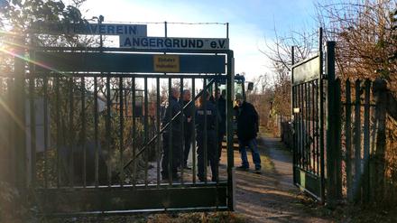 Auf dem Gelände der Kleingartensparte Angergrund in Babelsberg werden die Lauben abgerissen.