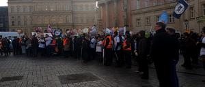 Windkraft-Demo auf dem Alten Markt in Potsdam.