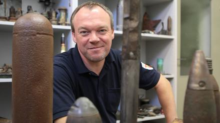 Mike Schwitzke, Truppführer des Kampfmittelbeseitigungsdienstes des Landes Brandenburg.