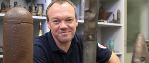 Mike Schwitzke, Truppführer des Kampfmittelbeseitigungsdienstes des Landes Brandenburg.