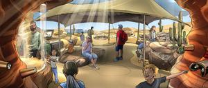 Visualisierung des geplanten Wüsten-Bereichs.