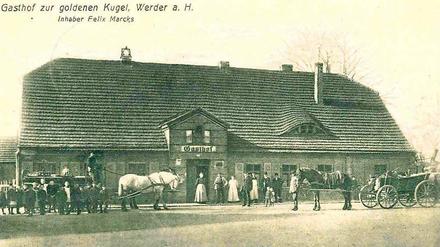 Der Gasthof „Zur Goldenen Kugel“ in der Berliner Straße war der älteste Gasthof der Vorstadt.