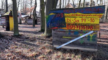 Der Abenteuerspielplatz "Blauer Daumen" in der Steinstraße/Ecke In der Aue.
