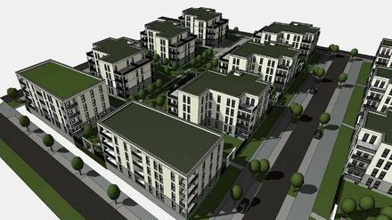 So sollte laut Pro Potsdam der Mila-Entwurf im Bornstedter Feld aussehen. 