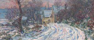 Der Ortseingang von Giverny im Winter 1885 (aus einer Privatsammlung).