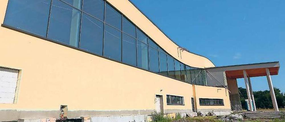 Haus des Anstoßes. Die Thermenbaustelle in Werders Havelauen.