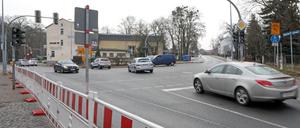 Bereits im Dezember gab es Sperrungen wegen Bauarbeiten am Stahnsdorfer Hof/Ruhlsdorfer Straße.