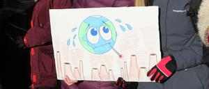 Schülerdemo "Friday for future". Etwa 300 Schüler demonstrierten auf dem Potsdamer Steubenplatz für Braunkohleverzicht und den Schutz der Umwelt.