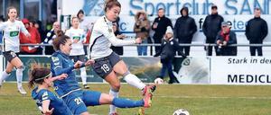 Klassiker. Felicitas Rauch (r.) muss mit Turbine beim 1. FFC Frankfurt ran.