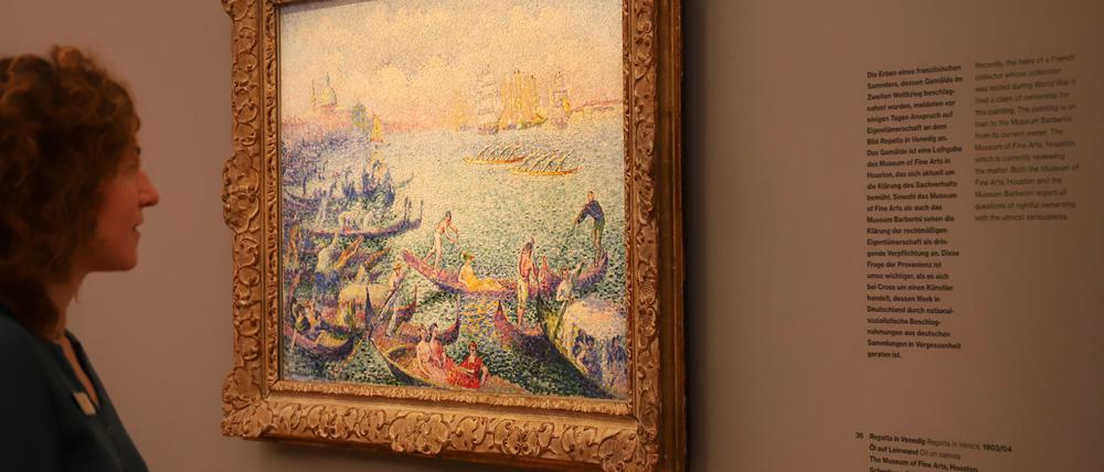 Nur noch wenige Tage ist die Cross-Schau, hier mit dem fraglichen Werk "Regatta in Venedig", im Museum Barberini zu sehen.