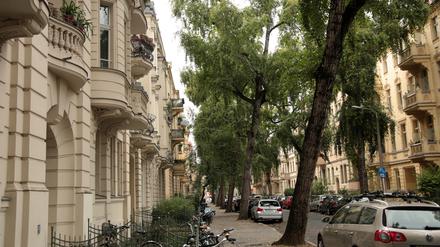 Blick in die Feuerbachstraße in der Brandenburger Vorstadt.