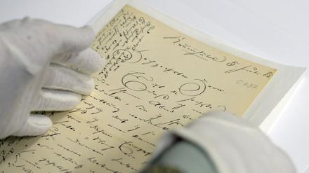 Ein Brief des Schriftstellers Theodor Fontane aus dem Fontane Archiv in Potsdam.