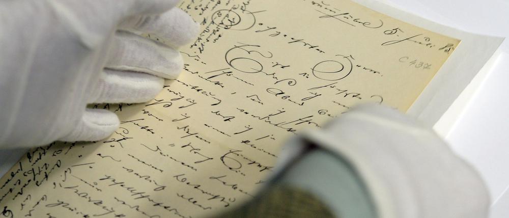 Ein Brief des Schriftstellers Theodor Fontane aus dem Fontane Archiv in Potsdam.