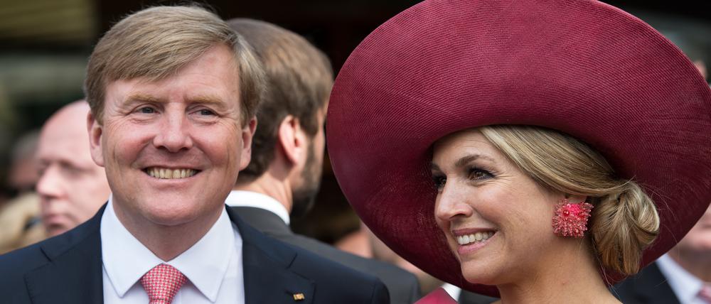 Königin Maxima und König Willem-Alexander der Niederlande bei einem Besuch im München.
