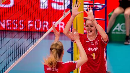 Angriffslustig. In der Frauen-Bundesliga punktet keine andere Volleyballerin so häufig wie Potsdams Marta Drpa.