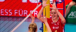 Angriffslustig. In der Frauen-Bundesliga punktet keine andere Volleyballerin so häufig wie Potsdams Marta Drpa.