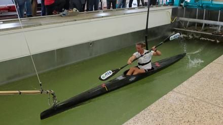 Ab jetzt wieder möglich: Training in der der Kanu-Gegenstromanlage im Luftschiffhafen.