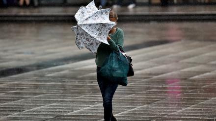 Der Deutsche Wetterdienst warnt vor Wind- und Sturmböen am Montag in Potsdam.