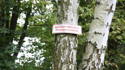 An mehren Stellen haben Anwohner Teile des Uferwegs gesperrt.