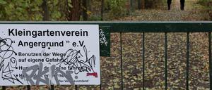 Ein Teil der Kleingartensparte "Angergrund" in Babelsberg wurde bereits geräumt.