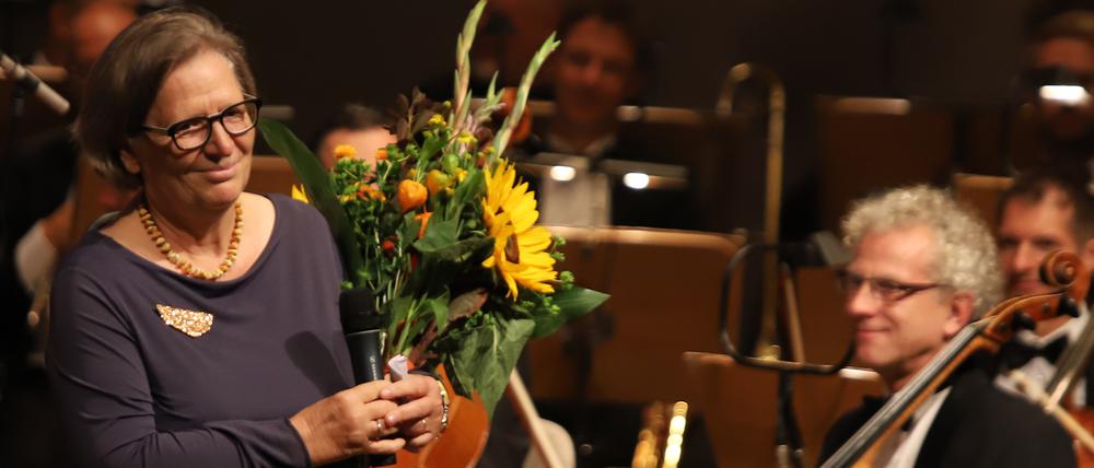 Andrea Palent, die längjährige Leiterin der Musikfestspiele und des Nikolaisaals, wird heute geehrt.