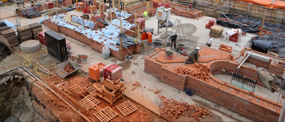 Ein Blick auf die derzeitige Baustelle der Garnisonkirche.