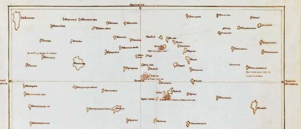 Genial. Tupaias Karte.