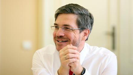 Potsdams Oberbürgermeister Mike Schubert (SPD): "Wenn alles fertig ist, wird der Brauhausberg wieder die schöne Visitenkarte von Potsdam, wenn man aus dem Hauptbahnhof kommt."