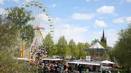 Stände auf der Werderaner Baumblüte.