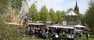 Stände auf der Werderaner Baumblüte.
