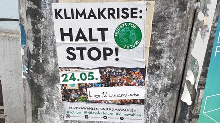 Ankündigung für die heutige "Fridays for future"-Demonstration in Potsdam.