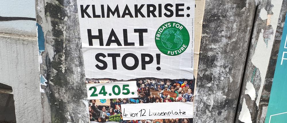 Ankündigung für die heutige "Fridays for future"-Demonstration in Potsdam.