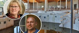 Werders Bürgermeisterin Manuela Saß verdächtigt Meiko Rachimow (Stadtmitgestalter), in Werders künftige Therme eingebrochen zu sein.