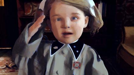 Die kleine Elsa salutiert in "Kleine Germanen".
