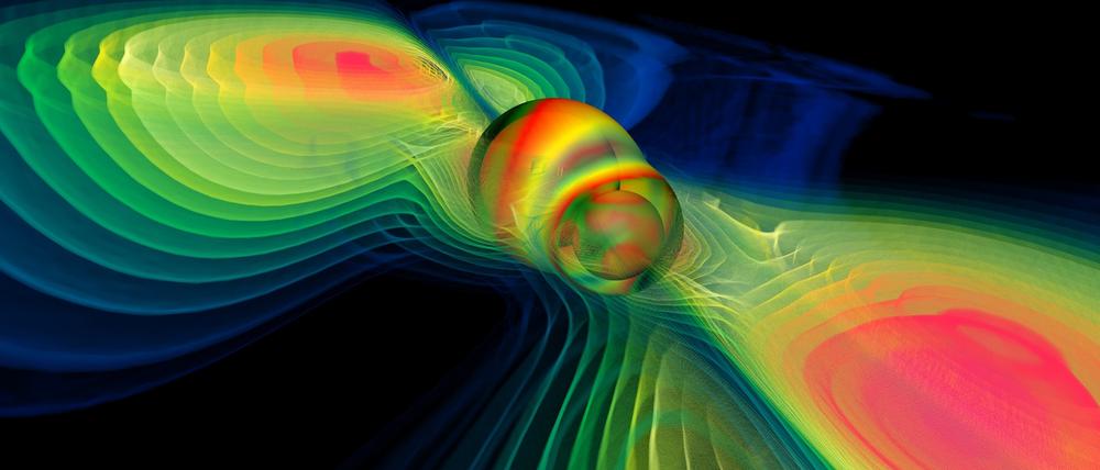 Die Signale von verschmelzenden Schwarzen Löchern konnten die Wissenschaftler mit Hilfe von Gravitationswellen messen.
