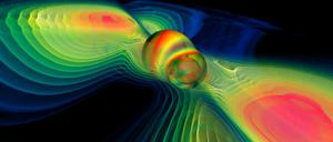 Die Signale von verschmelzenden Schwarzen Löchern konnten die Wissenschaftler mit Hilfe von Gravitationswellen messen. 