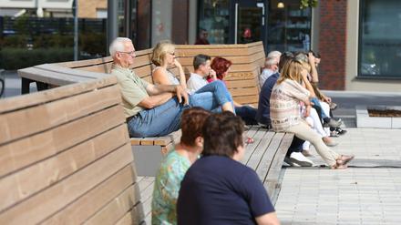 Einen Treffpunkt gibt es bereits im Bornstedter Feld: Der im September 2018 eröffnete Johan-Boumann-Platz. 
