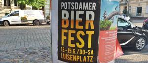 Von Donnerstag bis Samstag findet auf dem Luisenplatz in Potsdam das Bierfest statt.