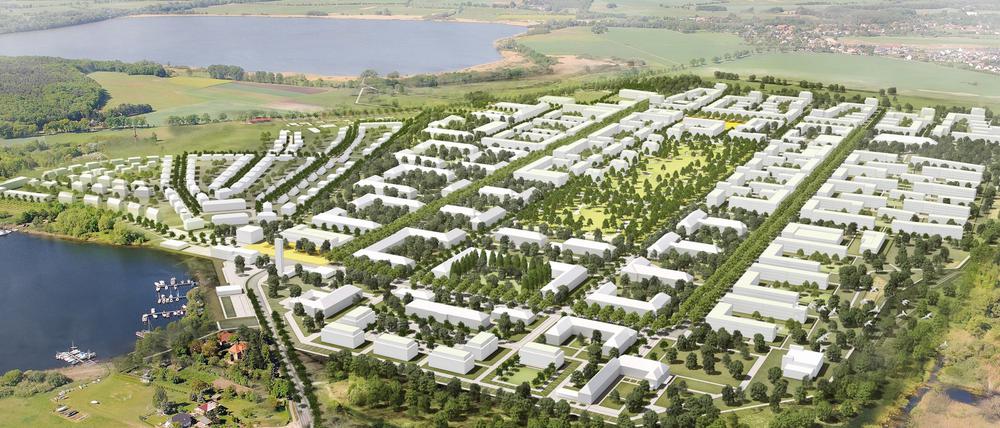 So sahen die ursprünglichen Pläne für das neue Stadtviertel Krampnitz im Norden Potsdams aus.