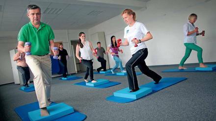 Neue Energie tanken. Betriebliche Sportangebote sind wichtig, um die Mitarbeiter fit zu halten.