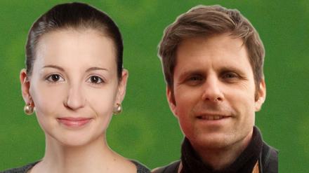 Die Kreisvorsitzenden der Grünen in Potsdam: Carolin Hermann und Lars Gindele.