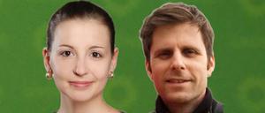 Die Kreisvorsitzenden der Grünen in Potsdam: Carolin Hermann und Lars Gindele.
