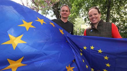 Wieder aktiv. Volker Gustedt und Marie-Luise Glahr sind die Organisatoren des Potsdamer Ablegers von Pulse of Europe. 
