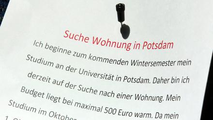 Potsdamer Bafög-Empfänger können von der erhöhten Wohnpauschale kaum die durchschnittlichen Mieten zahlen.